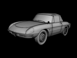 alfa romeo duetto  spider 3D 모델