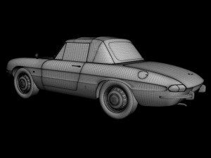 alfa romeo duetto  spider 3D 모델