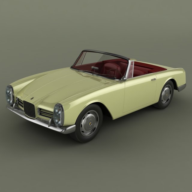 facel vega facel iii cabrio 3D Model .c4d .max .obj .3ds .fbx .stl .blend