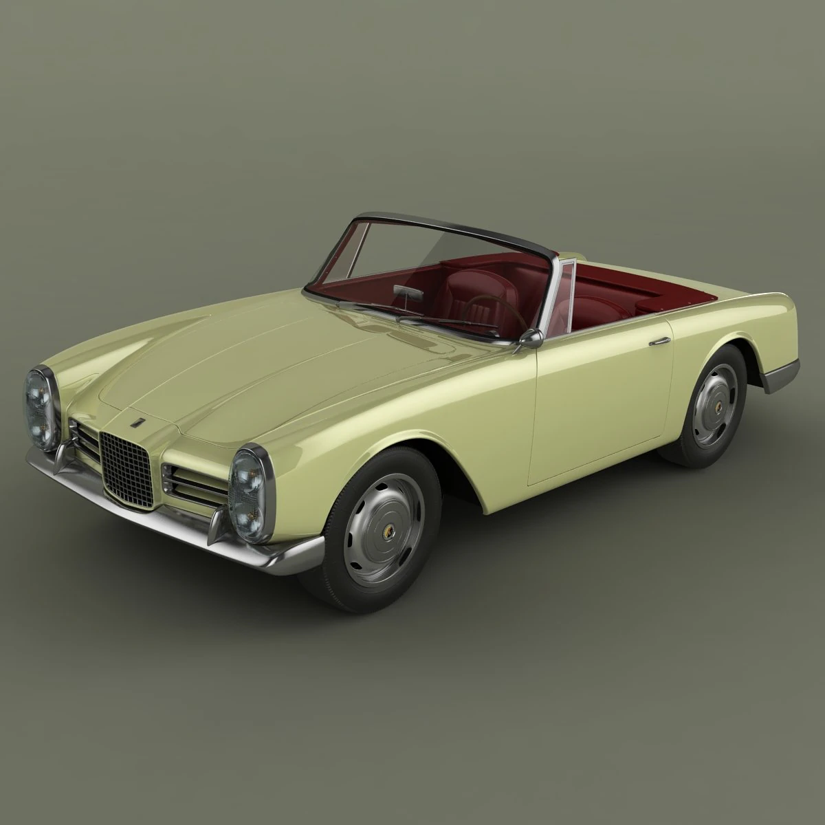 facel vega facel iii cabrio 3D Model .c4d .max .obj .3ds .fbx .stl .blend