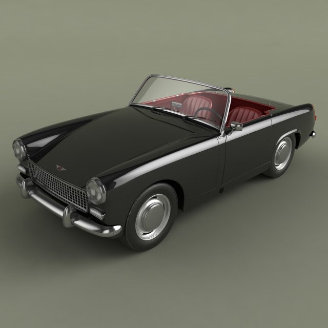 austin healey sprite mkii 3D Модель .c4d .max .obj .3ds .fbx .stl .blend 