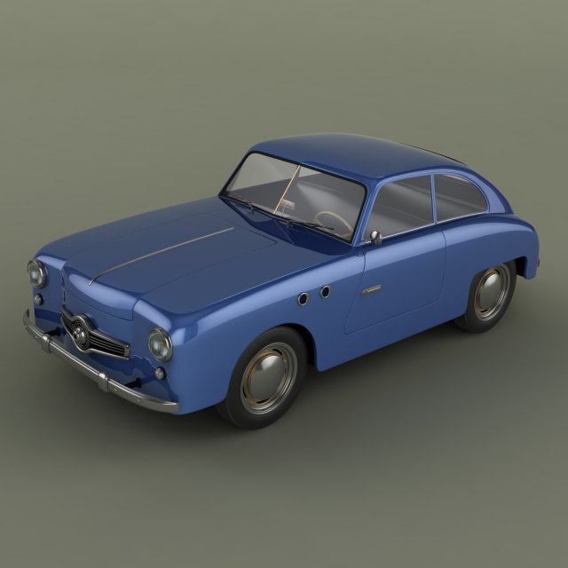 panhard dyna junior coupe 3D Модель .c4d .max .obj .3ds .fbx .stl .blend