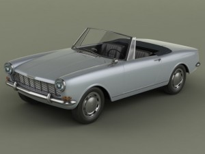opel kadett frua cabriolet 3D Model