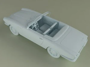 glas 1300 gt convertible 3D Model