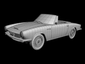 glas 1300 gt convertible 3D Model