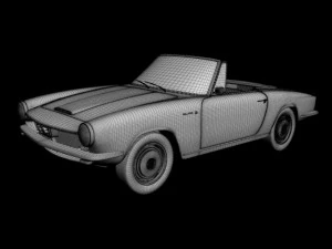 glas 1300 gt convertible 3D Model