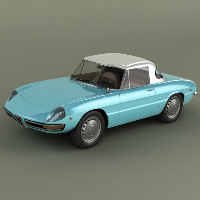 alfa romeo duetto smooth line hardtop 3D Модель .c4d .max .obj .3ds .fbx .stl .blend 