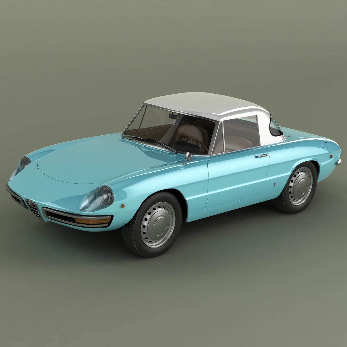 alfa romeo duetto smooth line hardtop 3D Model .c4d .max .obj .3ds .fbx .stl .blend 