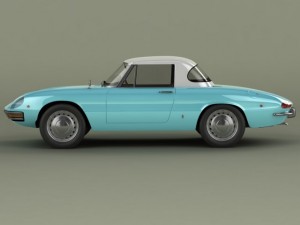 alfa romeo duetto smooth line hardtop 3D Модель