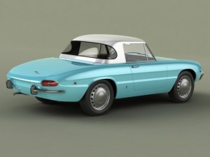 alfa romeo duetto smooth line hardtop 3D Модель