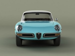 alfa romeo duetto smooth line hardtop 3D Модель