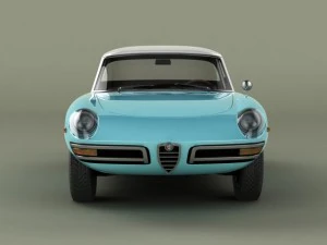 alfa romeo duetto smooth line hardtop 3D Model