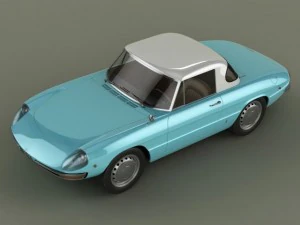 alfa romeo duetto smooth line hardtop 3D Model
