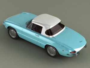 alfa romeo duetto smooth line hardtop 3D Модель