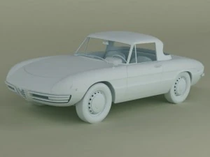 alfa romeo duetto smooth line hardtop 3D Model