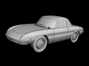 alfa romeo duetto smooth line hardtop 3D Модель