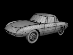 alfa romeo duetto smooth line hardtop 3D Модель