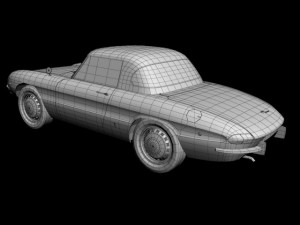 alfa romeo duetto smooth line hardtop 3D Модель