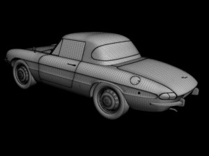 alfa romeo duetto smooth line hardtop 3D Модель