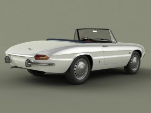 alfa romeo duetto smooth line hardtop 3D Модель