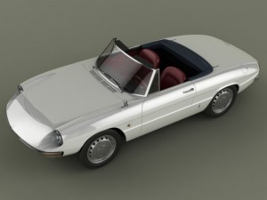 alfa romeo duetto smooth line hardtop 3D Модель