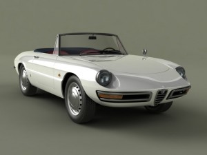 alfa romeo duetto smooth line hardtop 3D Модель