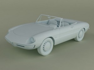 alfa romeo duetto smooth line hardtop 3D Модель