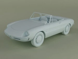 alfa romeo duetto smooth line hardtop 3D Model