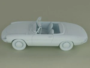 alfa romeo duetto smooth line hardtop 3D Model