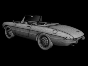 alfa romeo duetto smooth line hardtop 3D Модель