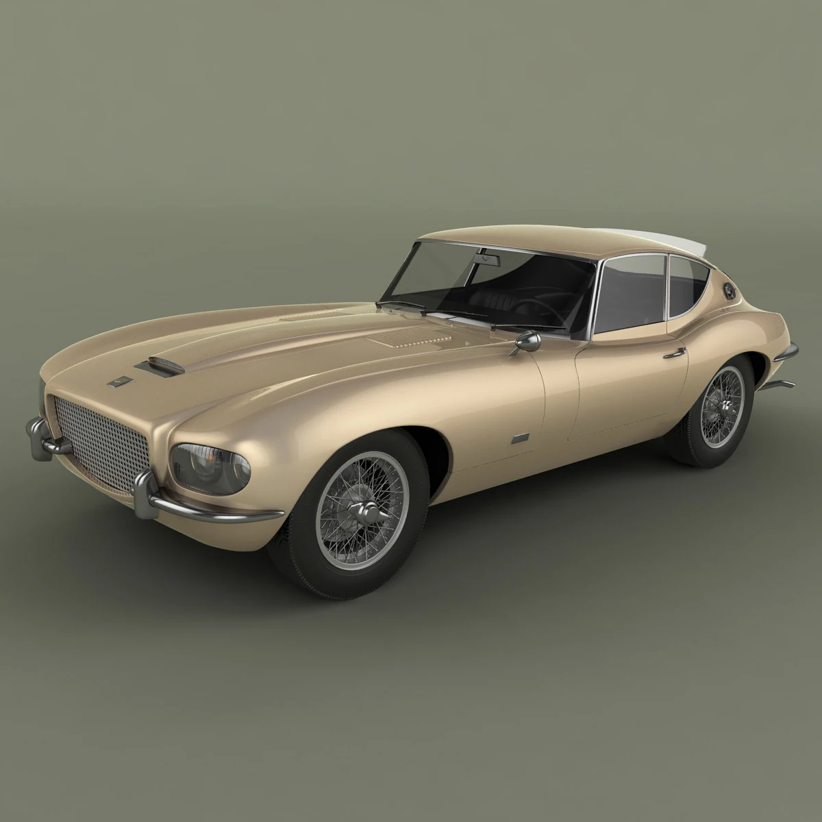 jaguar e type raymond loewy 3D Model .c4d .max .obj .3ds .fbx .stl .blend 
