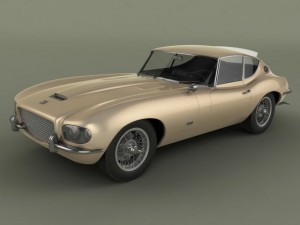 jaguar e type raymond loewy 3D Модель