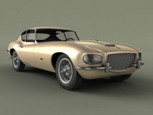 jaguar e type raymond loewy 3D 模型