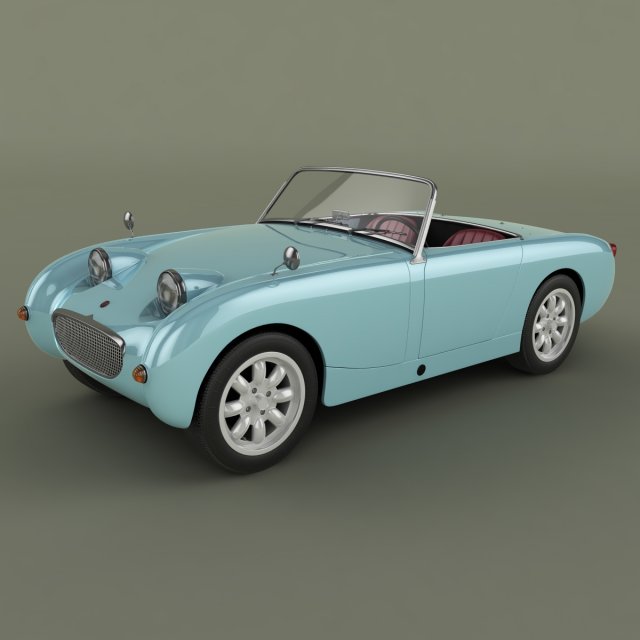 austin healey sprite mk1 3D Model .c4d .max .obj .3ds .fbx .stl .blend 