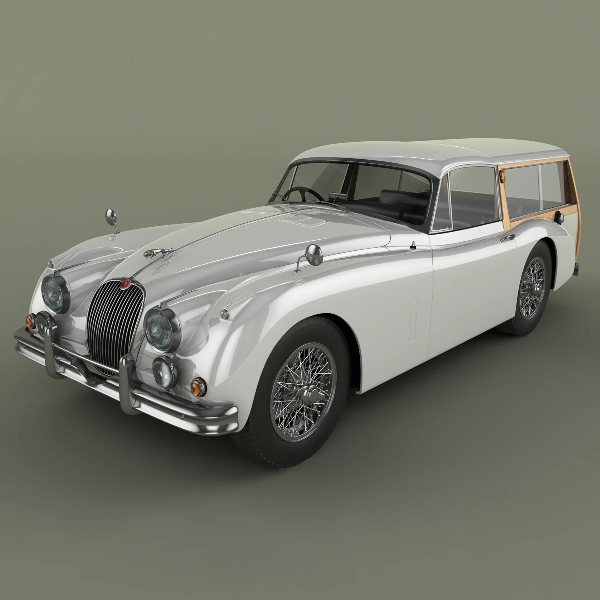 jaguar xk150 foxbat 3D Model .c4d .max .obj .3ds .fbx .stl .blend 
