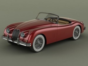 jaguar xk150s 3D मॉडल