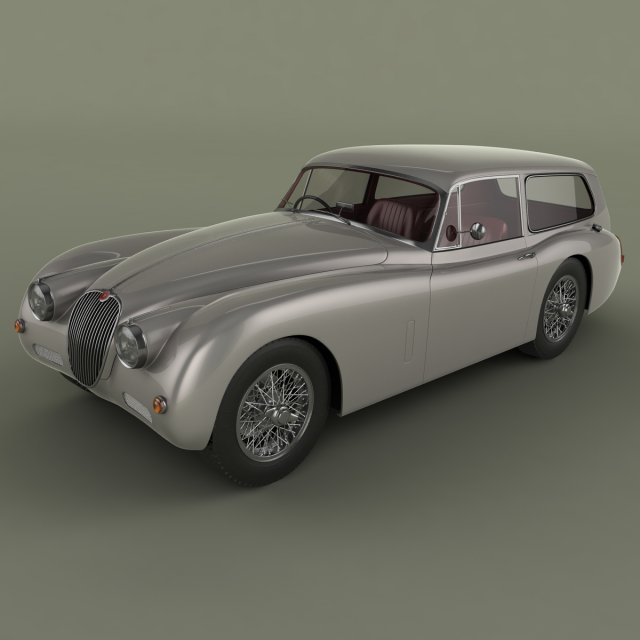 jaguar xk150  tow car 3Dモデル .c4d .max .obj .3ds .fbx .stl .blend 