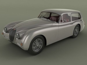 jaguar xk150  tow car 3D 모델