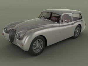 jaguar xk150  tow car 3D Model