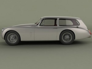 jaguar xk150  tow car 3Dモデル