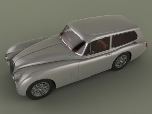 jaguar xk150  tow car 3Dモデル