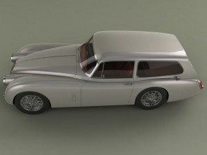 jaguar xk150  tow car 3Dモデル