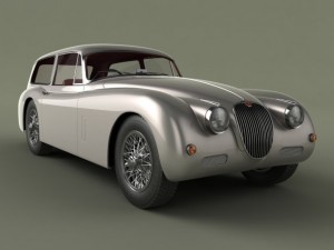jaguar xk150  tow car 3Dモデル
