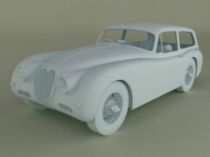 jaguar xk150  tow car 3Dモデル