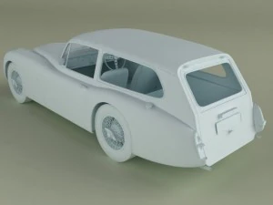 jaguar xk150  tow car 3D Model