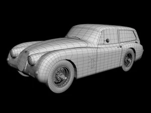 jaguar xk150  tow car 3D Model