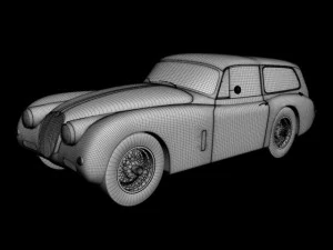 jaguar xk150  tow car 3D Model
