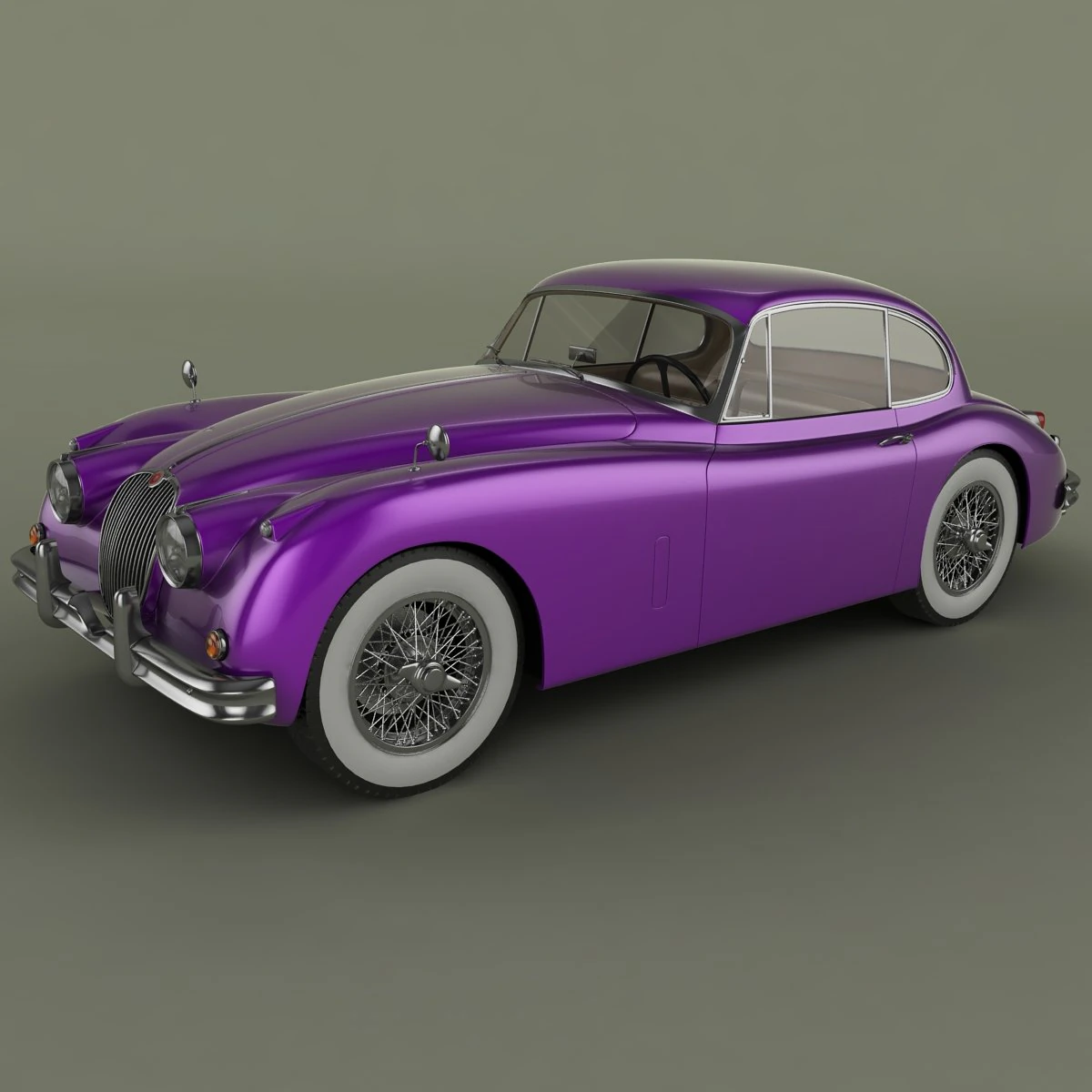 jaguar xk150 coupe 3D Model .c4d .max .obj .3ds .fbx .stl .blend