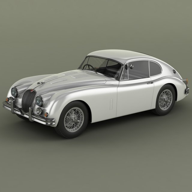 jaguar xk150 s fastback 3D Model .c4d .max .obj .3ds .fbx .stl .blend 