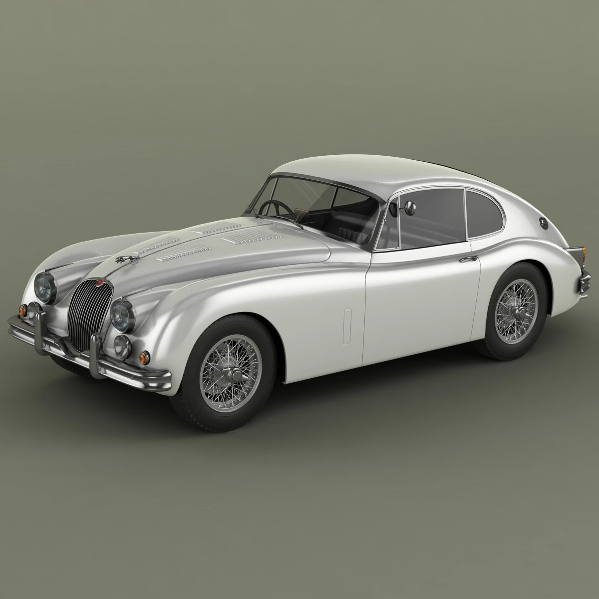 jaguar xk150 s fastback 3D Model .c4d .max .obj .3ds .fbx .stl .blend 